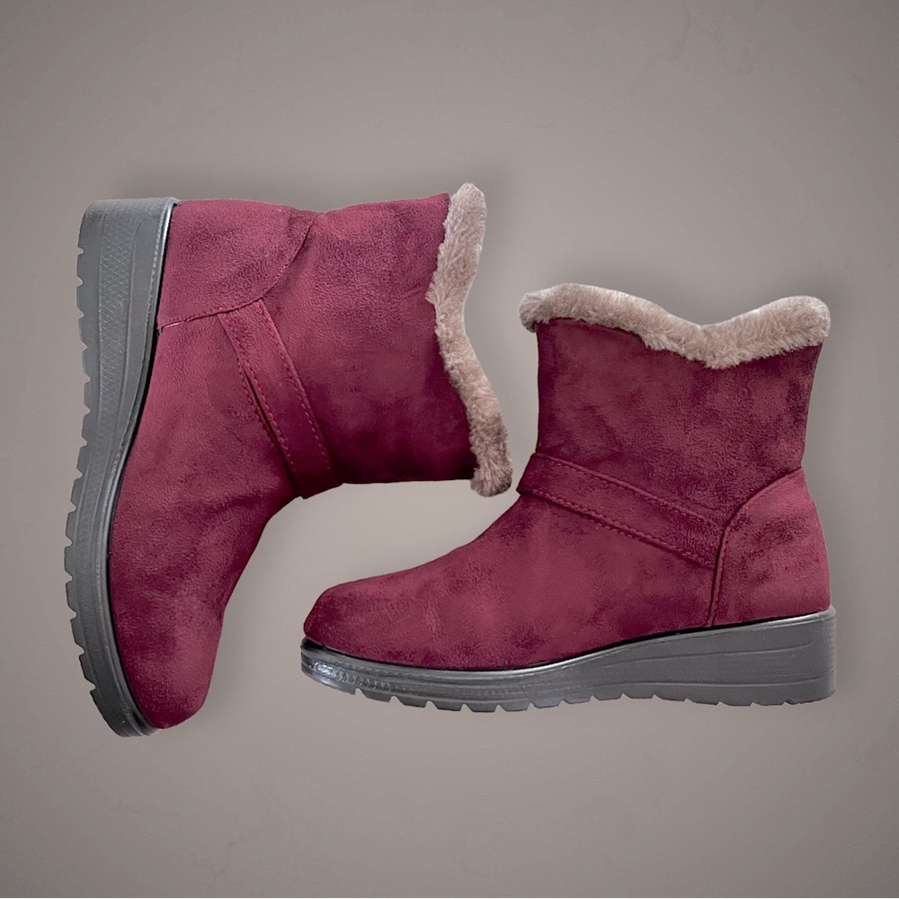 Suede/Fur Snow Boots
